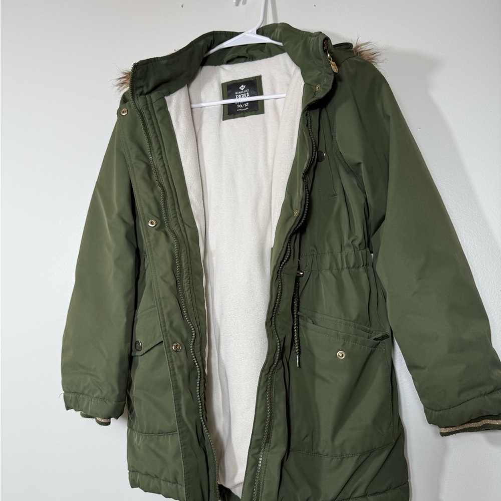 Olive Green Kids Raincoat - Picture 1 of 6